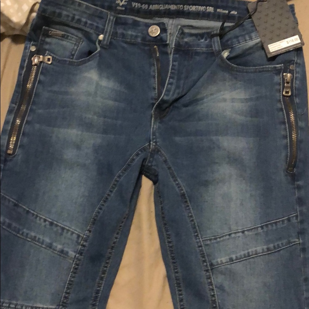 NWT Versace V 1969 Biker Jeans